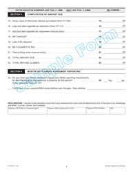 Form CT-100 Wisconsin Distributor&#039;s Cigarette Tax Return - Wisconsin, Page 3