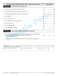 Form CT-105 Wisconsin Distributor&#039;s Cigarette Tax Return Out-of-State Permittees - Wisconsin, Page 3