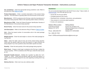 Schedule TT-101 Uniform Tobacco and Vapor Products Transaction Schedule - Wisconsin, Page 3