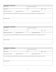 Form P-627 Wisconsin Remote Seller Referral Form - Wisconsin, Page 2