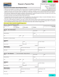 Document preview: Form A-771 Request a Payment Plan - Wisconsin