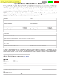 Document preview: Form PA-813 Request for Waiver of Board of Review (Bor) Hearing - Wisconsin