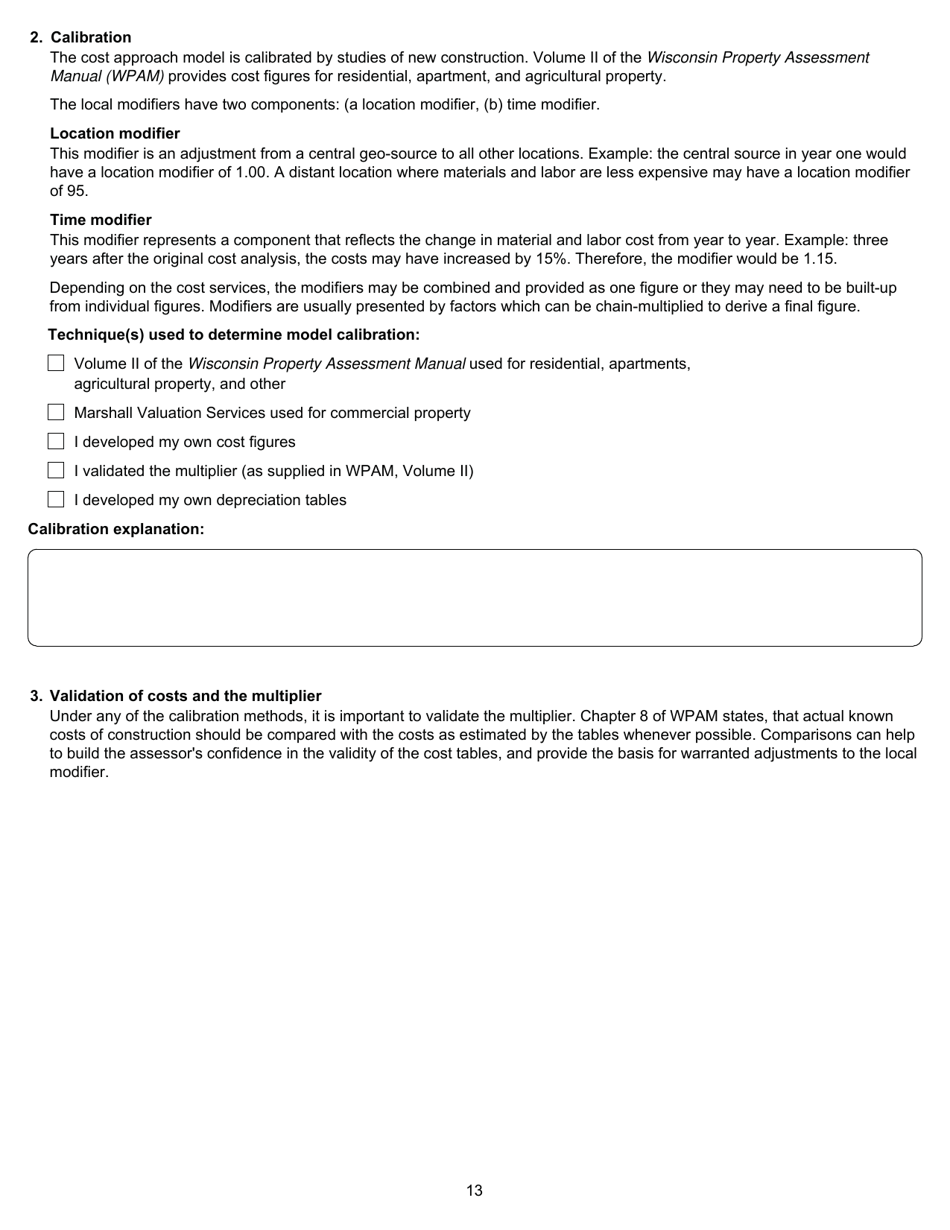 Form PR-800 Annual Assessment Report - Wisconsin, Page 13