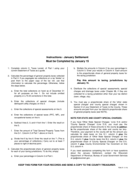 Form PC-500 January Settlement Form - Wisconsin, Page 2