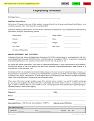 Form ES-154 Fingerprinting Information - Wisconsin