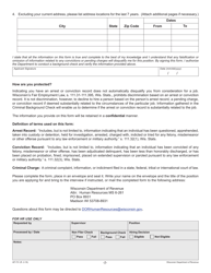 Form AP-731 Background Disclosure Form - Wisconsin, Page 2