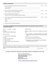 Form AP-100 Limited Term Employment Application - Wisconsin, Page 2
