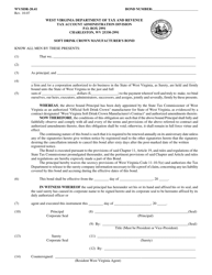 Document preview: Form WV/SDR-20.41 Soft Drink Crown Manufacturer's Bond - West Virginia