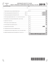 Document preview: Form CNF-120 Schedule 1 Separate Entity Filer West Virginia Corporations Wholly in West Virginia - West Virginia, 2019