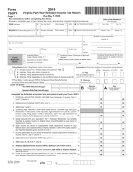 Form 760PY Part-Year Resident Individual Income Tax Return - Virginia