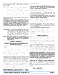 Instructions for Form CNF-120 West Virginia Corporation Net Income Tax Return - West Virginia, Page 14