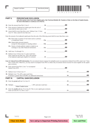 Schedule IN-153 Vermont Capital Gain Exclusion Calculation - Vermont, Page 2