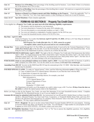 Instructions for Form HS-122 Vermont Homestead Declaration and Property Tax Credit - Vermont, Page 3