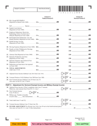 Form IN-111 Schedule IN-113 Vermont Income Adjustment Calculations - Vermont, Page 2
