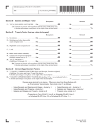 Form CO-411 (BI-471) Schedule BA-402 Vermont Apportionment &amp; Allocation - Vermont, Page 2