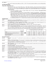 Instructions for Form IN-111 Vermont Income Tax Return - Vermont, Page 6