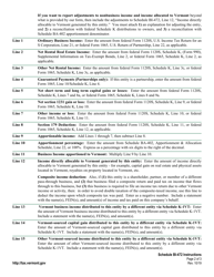 Instructions for Schedule BI-472 Vermont Non-composite - Vermont, Page 2