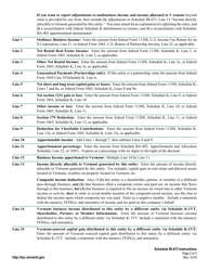 Instructions for Schedule BI-473 Vermont Composite - Vermont, Page 2