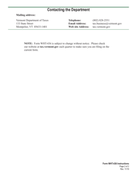 Instructions for VT Form WHT-436 Quarterly Withholding Reconciliation and Health Care Contribution - Vermont, Page 2