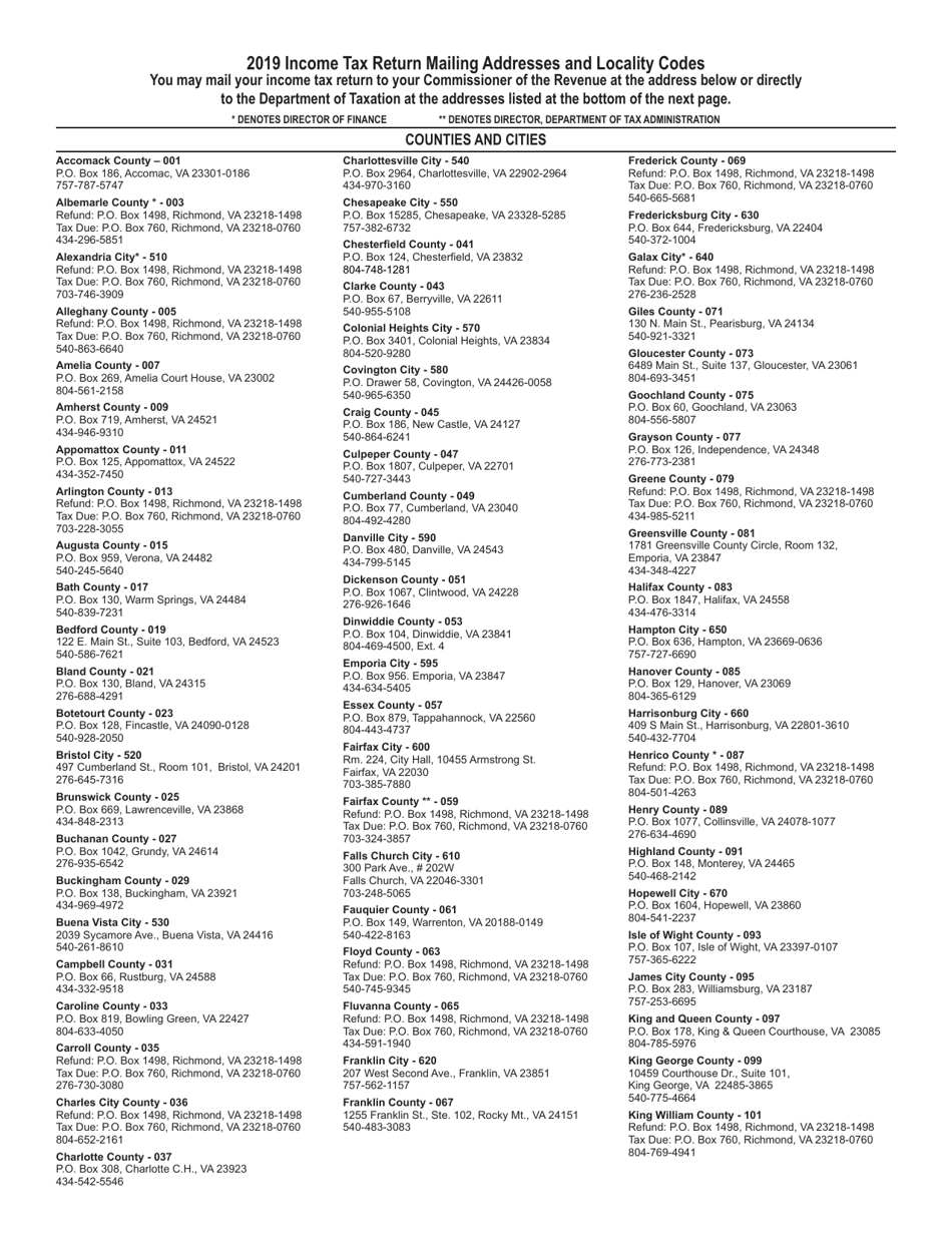 Instructions for Form 763 Nonresident Individual Income Tax Return - Virginia, Page 47