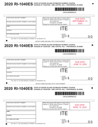 Form RI-1040ES Rhode Island Resident and Nonresident Estimated Payment Coupons - Rhode Island, Page 3