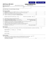 Form OR-40-N (150-101-048) &quot;Oregon Individual Income Tax Return for Nonresidents&quot; - Oregon, Page 4