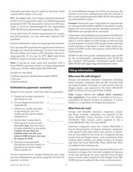 Instructions for Form OR-20-INS, 150-102-129 Oregon Insurance Excise Tax Return - Oregon, Page 4