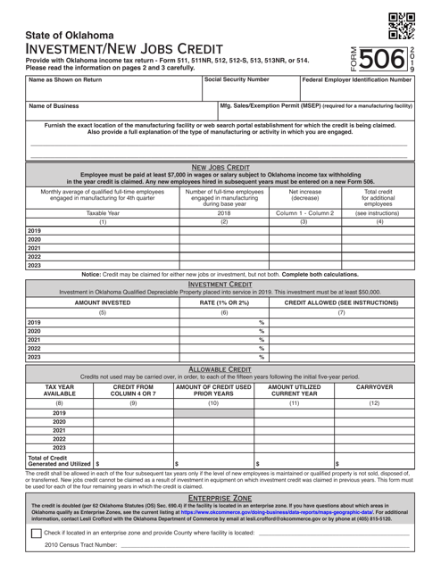 Form 506 2019 Printable Pdf