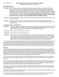 Form 506 Investment/New Jobs Credit - Oklahoma, Page 3