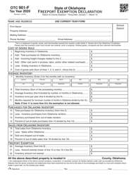OTC Form 901-F Download Fillable PDF or Fill Online Freeport Exemption ...