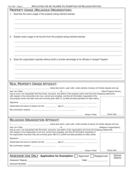 OTC Form 987 Application for Ad Valorem Tax Exemption for Religious Entities - Oklahoma, Page 2