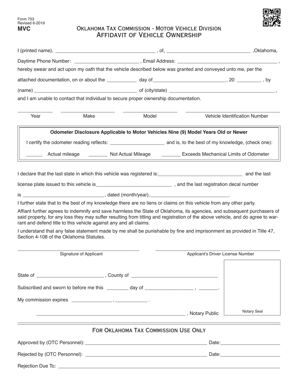 Form 753 Fill Out Sign Online And Download Fillable Pdf Oklahoma Templateroller 0029