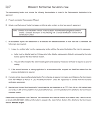 Form 737 Affidavit of Repossession of a Vehicle, Boat or Outboard Motor - Oklahoma, Page 2