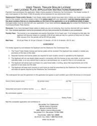 Form 791-1B Used Travel Trailer Dealer License and License Plate Application - Oklahoma, Page 2