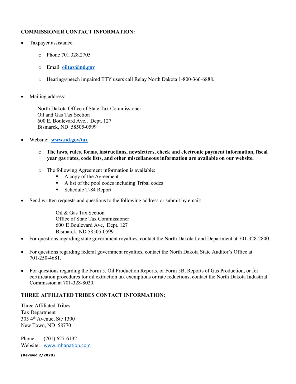 Instructions for Form T-84, T-12, T-13 - North Dakota, Page 7