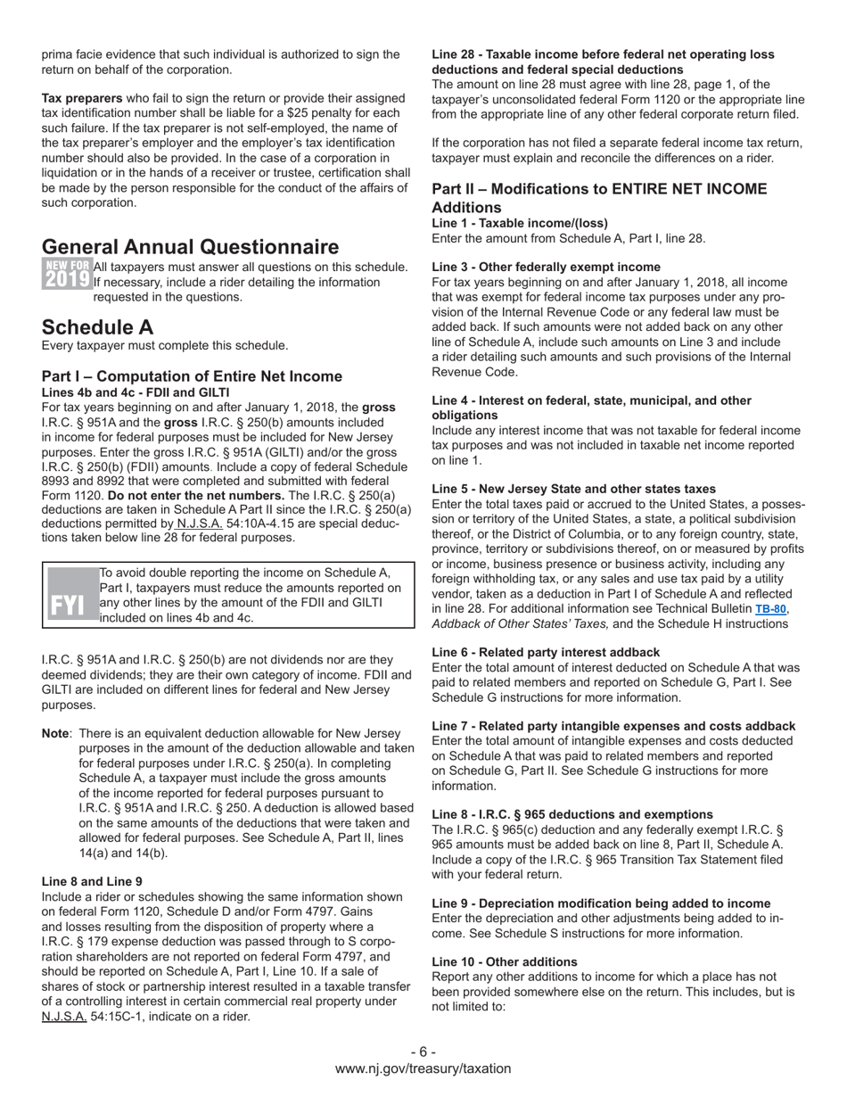 Instructions for Form BFC-1, BFC-150, BFC-160-A, BFC-160-B, BFC-200-T - New Jersey, Page 8