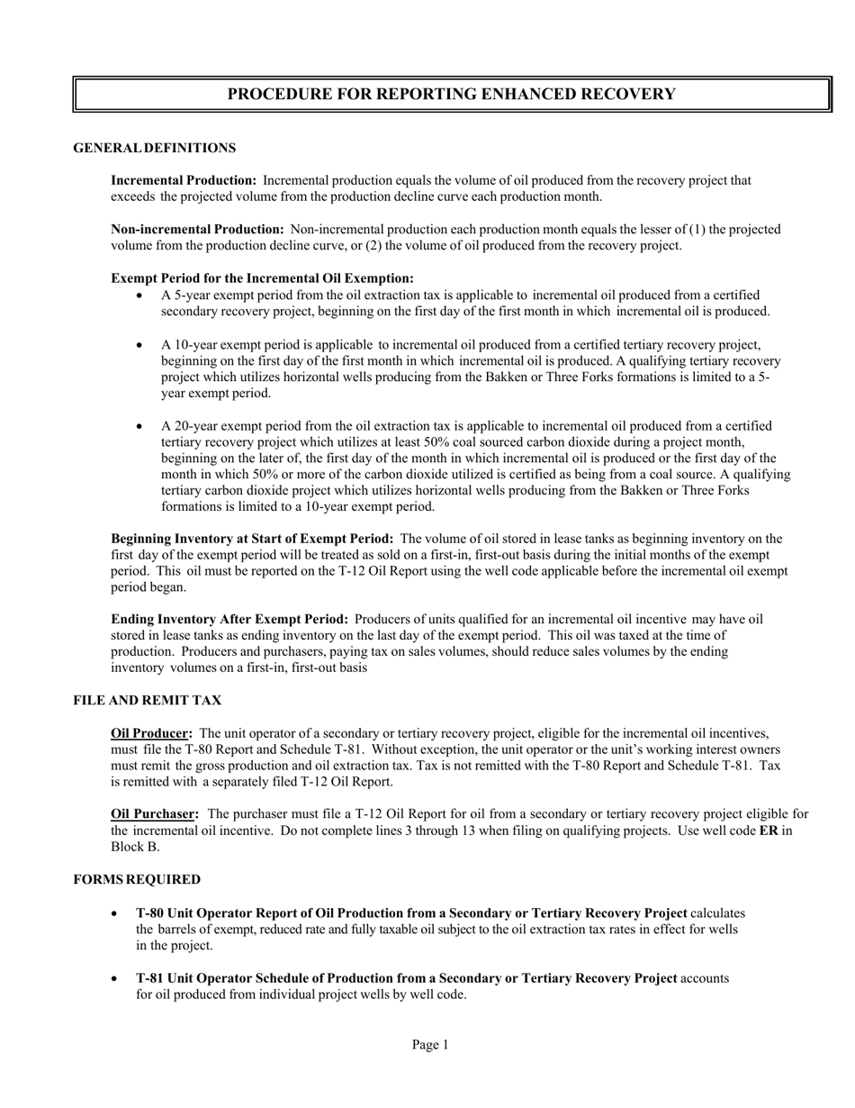 Instructions for Form T-80 Schedule T-81 - North Dakota, Page 2