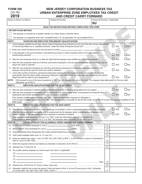 Form 300 2019 Printable Pdf