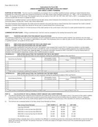 Form 300 Urban Enterprise Zone Employees Tax Credit and Credit Carry Forward - New Jersey, Page 3