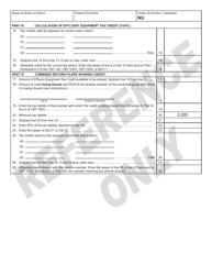 Form 312 Effluent Equipment Tax Credit - New Jersey, Page 2