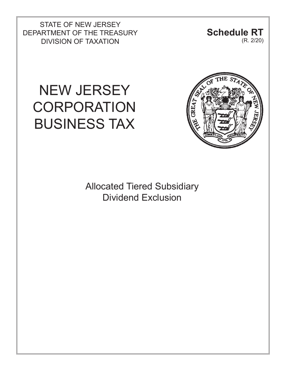 Schedule RT Allocated Tiered Subsidiary Dividend Exclusion - New Jersey, Page 1