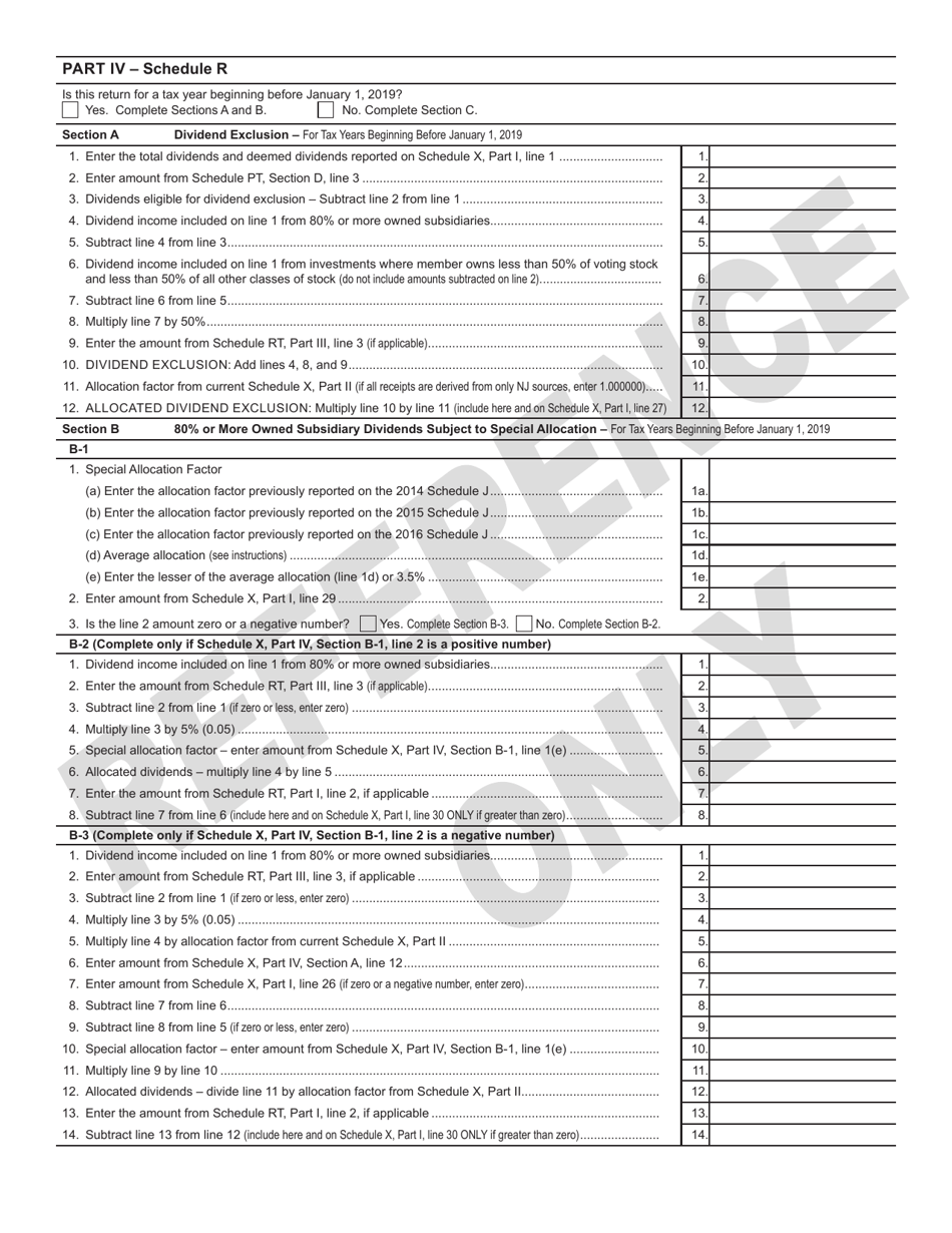 Schedule X Members Taxable Income From Sources Other Than the Unitary Business of the Combined Group - New Jersey, Page 4