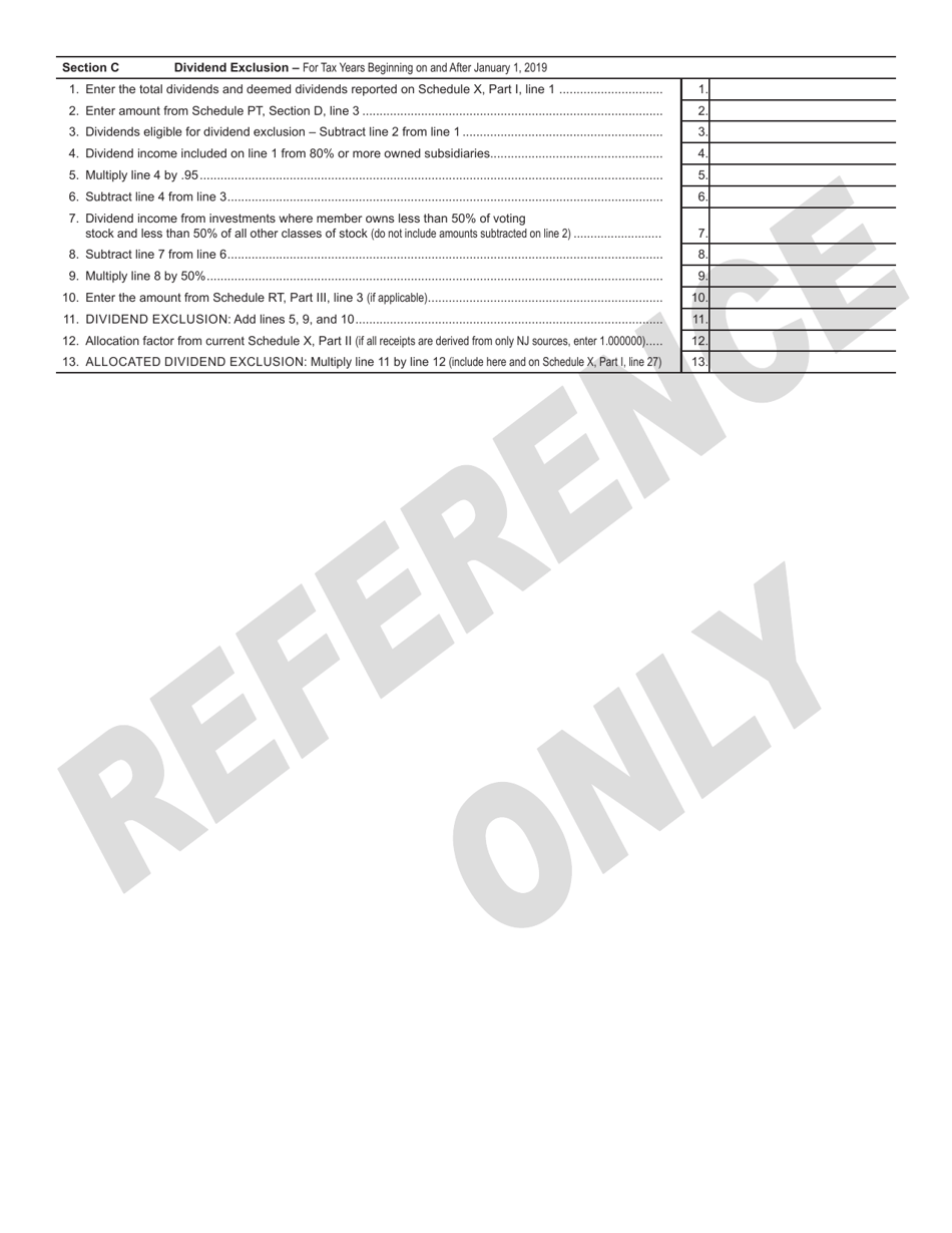 Schedule X Members Taxable Income From Sources Other Than the Unitary Business of the Combined Group - New Jersey, Page 5