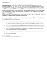 Form 323-IPT WKST Residential Economic Redevelopment and Growth Tax Credit - New Jersey, Page 2