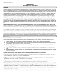Instructions for Form 80-315 Mississippi Reforestation Tax Credit - Mississippi