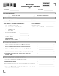 Form 80-360 &quot;Mississippi Catastrophe Savings Tax Schedule&quot; - Mississippi, 2019