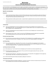Form 80-320-19-8-1-000 Mississippi Individual Income Tax Interest and Penalty Worksheet - Mississippi, Page 2
