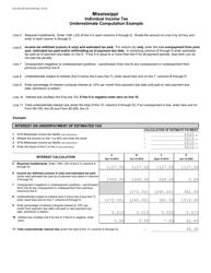 Form 80-320-19-8-1-000 Mississippi Individual Income Tax Interest and Penalty Worksheet - Mississippi, Page 3