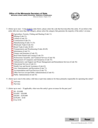 Minnesota Limited Liability Partnership Statement of Qualification - Minnesota, Page 3