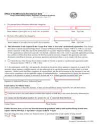 Foreign Limited Liability Company Amendment to Certificate of Authority - Minnesota, Page 2